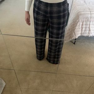 Zara plaid wide leg pants